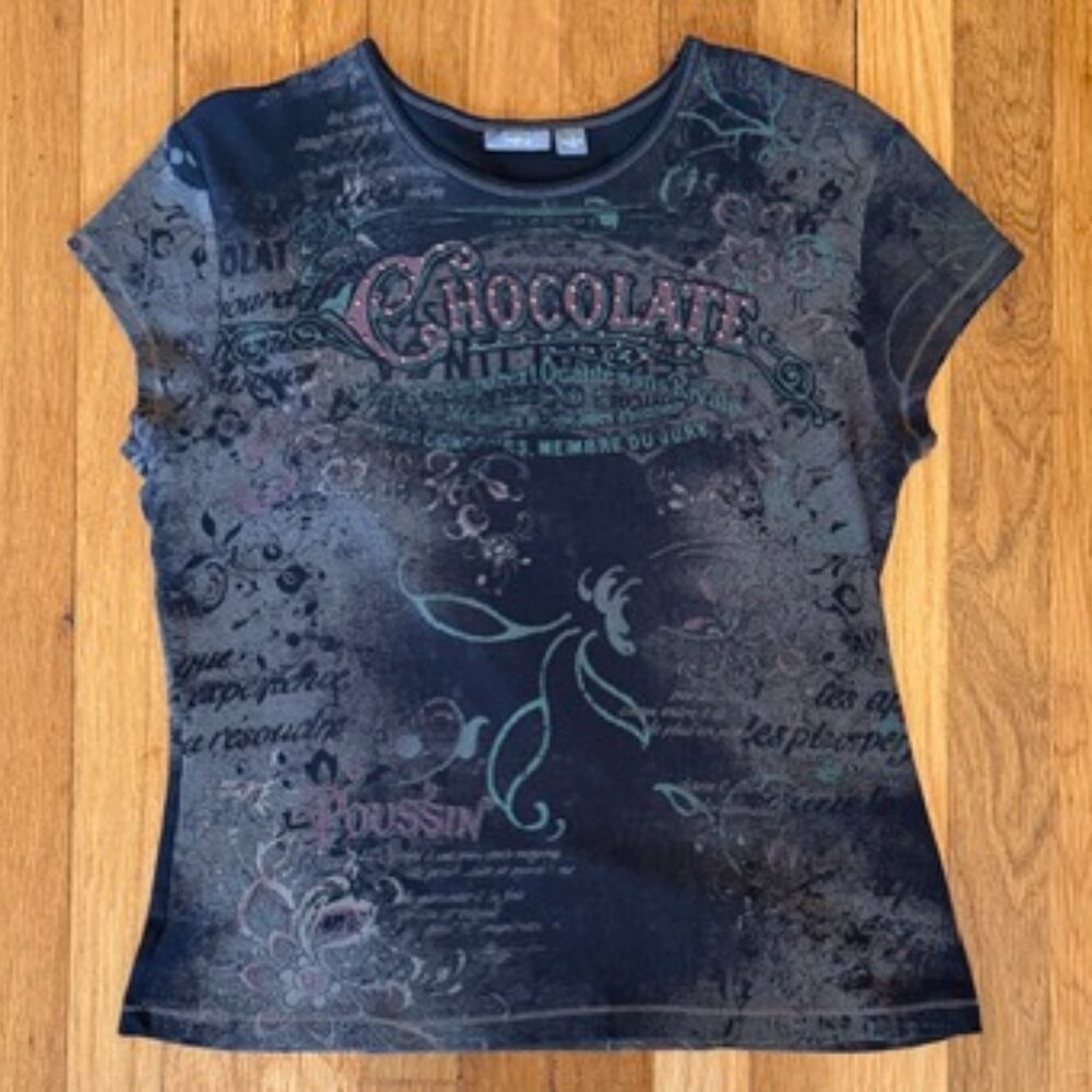 Apt. 9 Women’s Chocolate Brown Embellished Tee – Size Large